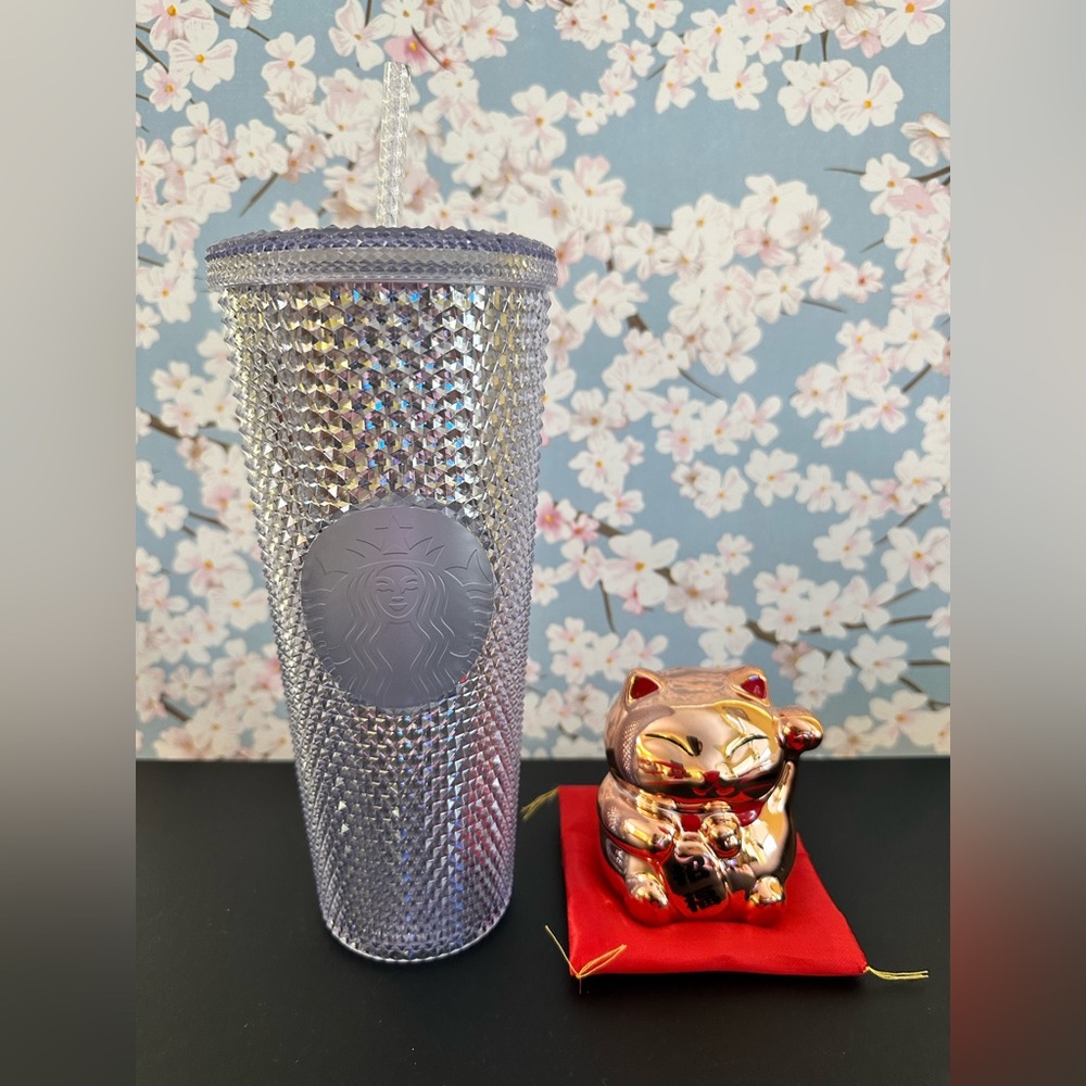 Starbucks Silver studded tumbler NEW 24 oz